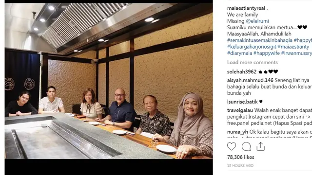 Maia Estianty makan malam bersama Irwan Mussry dan orangtuanya (https://www.instagram.com/p/BveVqVylvXi/)