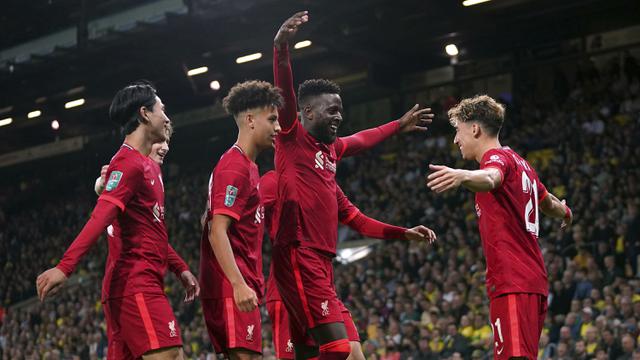 Foto: Liverpool dan Manchester City Pesta Gol dan Lolos ke Babak Keempat Piala Liga Inggris 2021 / 2022