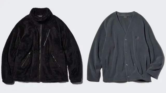 Koleksi Jaket Fleece Ritsleting dan Cardigan Fleece Oversized dari kolaborasi UNIQLO X NEEDLES