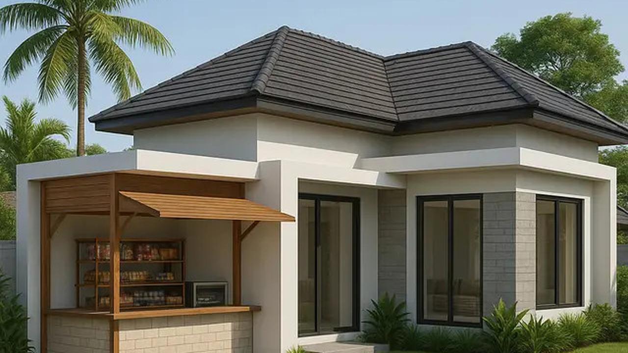 6 Desain Rumah L-Shape dengan Warung Kecil di Depan, Estetik dan Fungsional