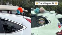 Sponge jadi penanda di mobil yang ada di Florida AS. (Dok: TikTok @torahiman)