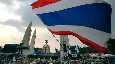 Ilustrasi bendera Thailand (AP/Sakchai Lalit)