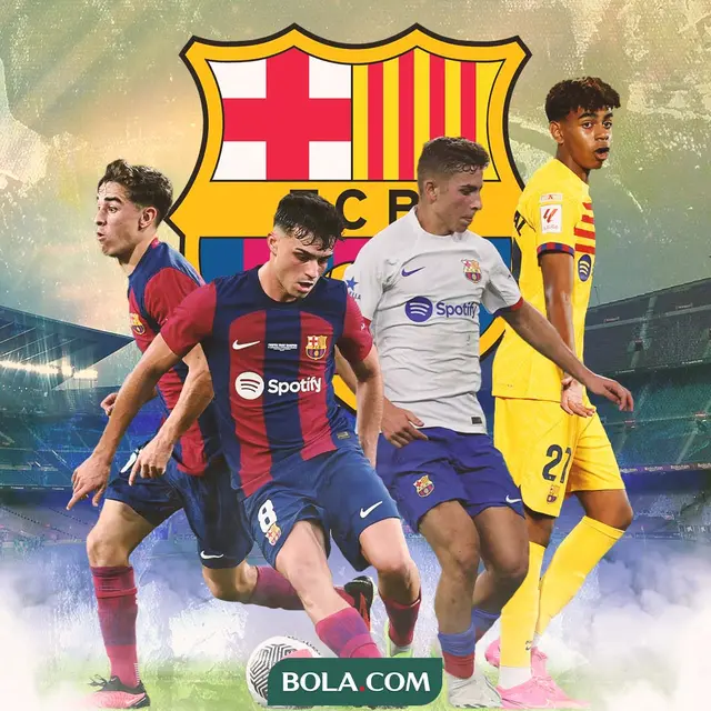 Barcelona - Gavi, Pedri, Fermin Lopez, Lamine Yamal