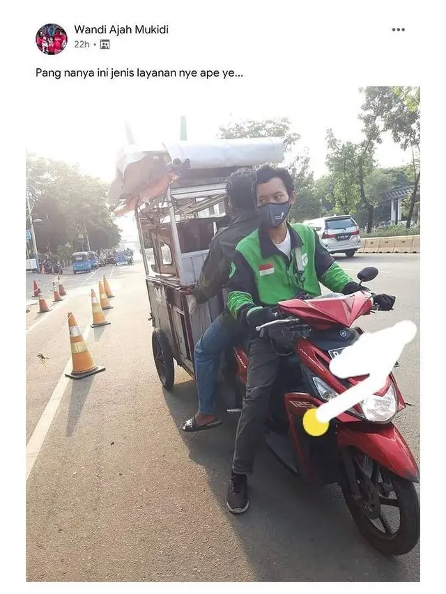 6 Potret Perjuangan Ojek Online Antar Barang Berukuran Super Besar, Bikin Elus Dada