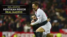 Stevan Jovetic jadi penentu kemenangan Sevilla atas Real Madrid 2-1 sekaligus menghentikan rekor kemenangan Los Blancos