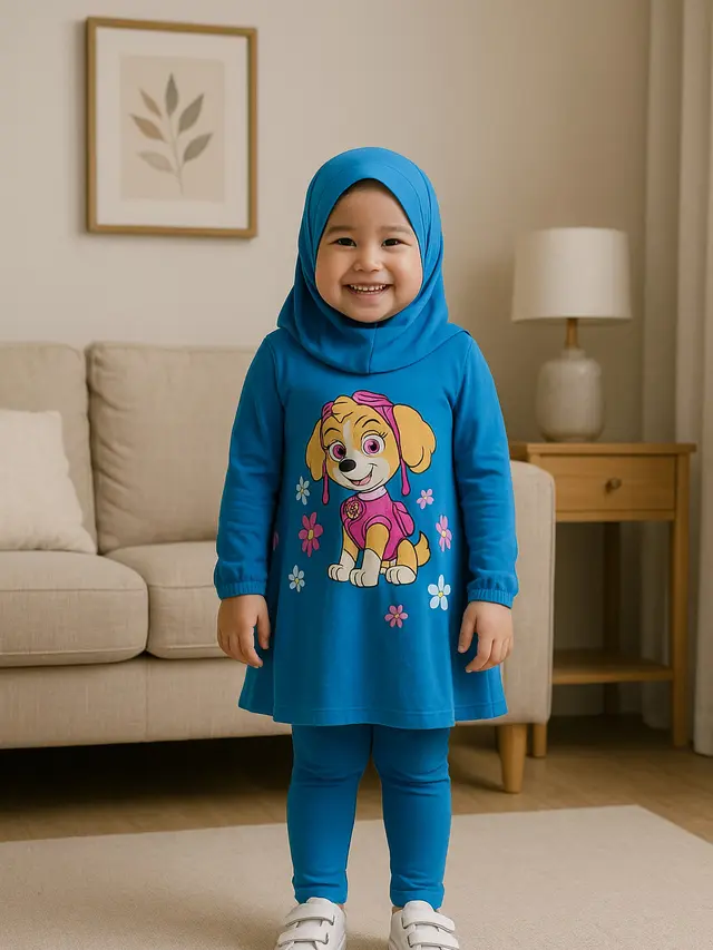 Tunik Karakter & Legging Warna Senada: Playful dan Menyenangkan/via ChatGPT