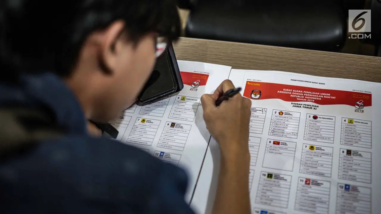 KPU Validasi Nama Caleg di Surat Suara Pemilu 2019