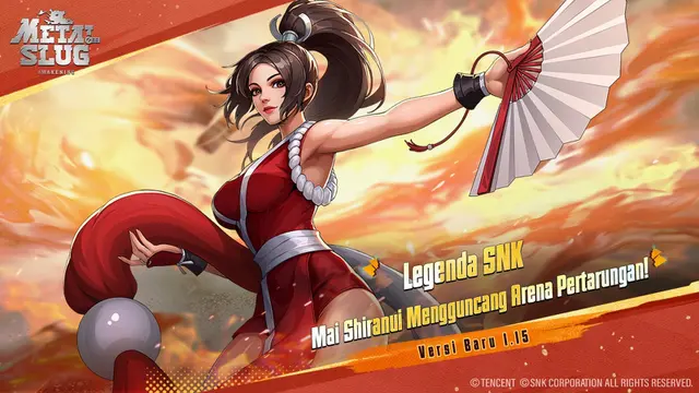 Karakter hero Mai Shiranui di game Metal Slug: Awakening