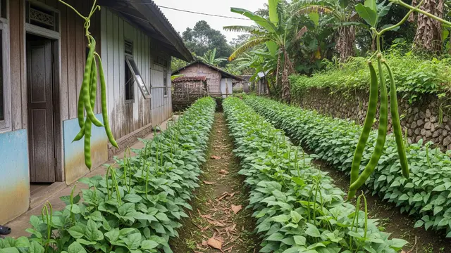 Ide Kebun Koro Pedang untuk Lahan Menganggur sebagai Solusi Hemat Ruang dan Panen Maksimal Model Memanfaatkan Lahan Samping Rumah