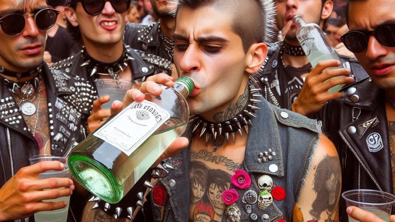 Ilustrasi Minum Alkohol Oplosan