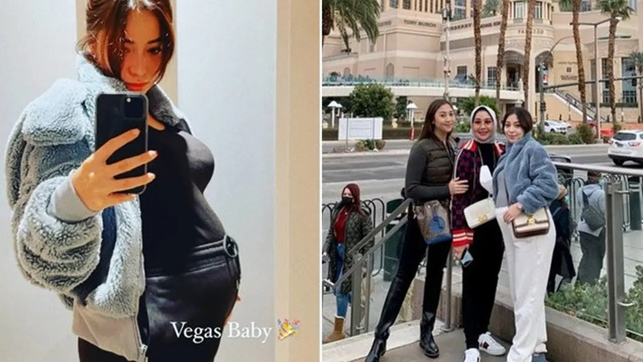 6 Momen Babymoon Nikita Willy di Las Vegas, Baby Bumpnya Curi Perhatian