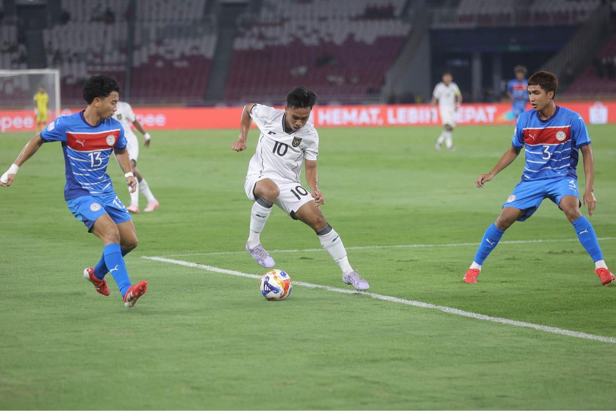 FOTO: Garuda Muda Menang Tipis atas Filipina, Tiket Semifinal Makin Dekat