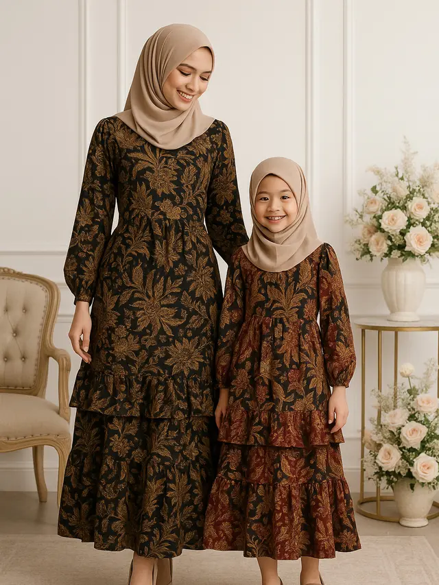Rekomendasi Batik Gamis untuk Wanita Dewasa hingga Anak