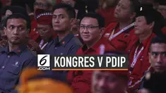 Mantan Gubernur DKI Jakarta Basuki Tjahaja Purnama (Ahok) menghadiri Kongres V PDIP di Bali. Agenda Rakernas tersebut membahas berbagai agenda dengan agenda utama pengukuhan Megawati Soekarnoputri sebagai ketua umum.