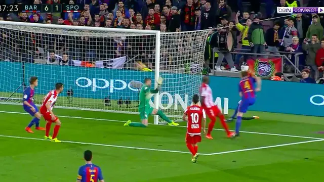 Berita video tujuh gol yang tercipta saat Barcelona menang atas Sporting Gijon di Liga Spanyol. This video presented by BallBall.