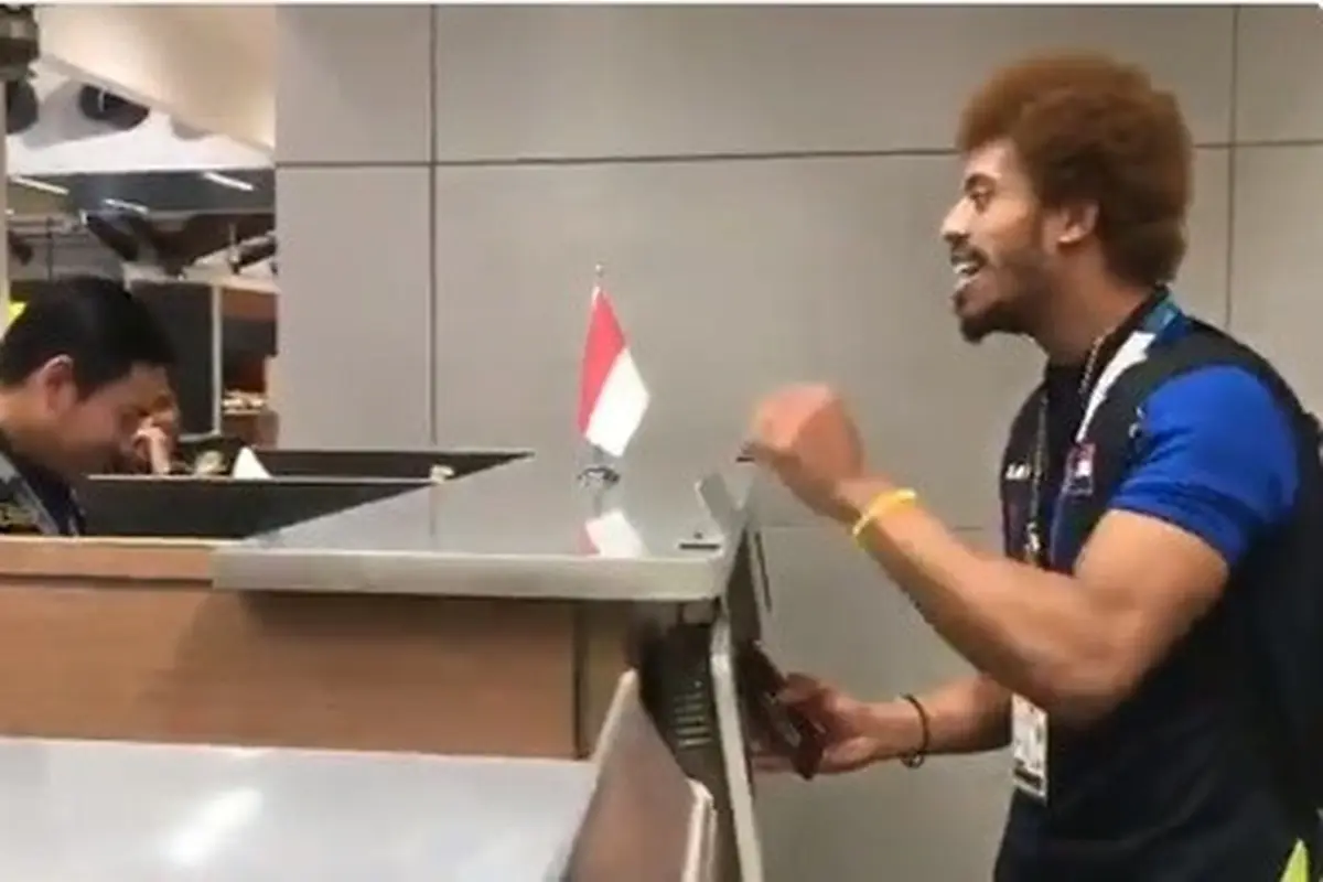 atlet Irak jadi viral (foto: Twitter/@Denandos6)