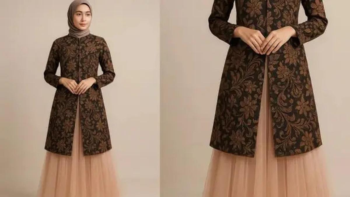 Cara Memadukan Tunik Batik Belah Panjang dengan Hijab Kekinian, Inspirasi Tren Masa Kini
