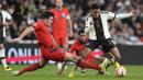 Sementara itu, duel alot Inggris melawan Jerman berakhir dengan skor 3-3 dalam matchday pemungkas Grup 3 UEFA Nations League A 2022/2023, Selasa (27/9/2022) dini hari WIB. (AP/Kirsty Wigglesworth)