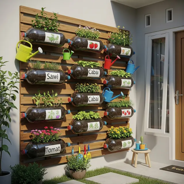 9 Ide Kebun Dinding dari Galon Air Mineral Bekas, Solusi Hijau Lahan Sempit