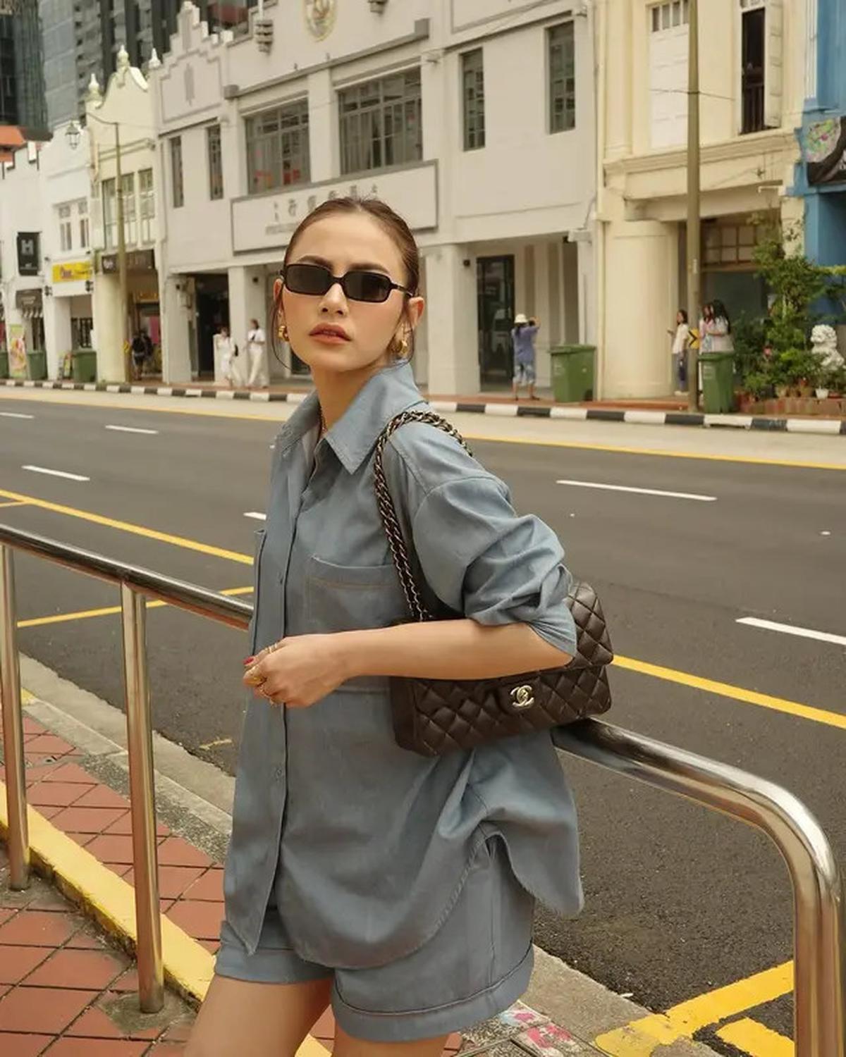 6 Potret Mahalini di Singapura Sebelum Umumkan Hamil, Baby Bump Ditutupi Rapat