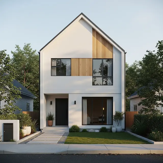Desain Gambar Rumah Minimalis 2 Lantai (Gemini AI)
