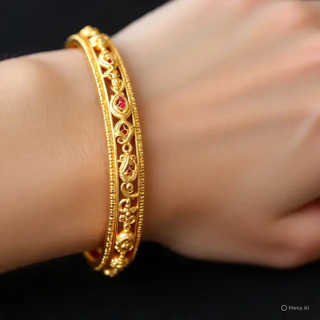Gelang 8 Gram Emas 24 Karat Model Bangle
