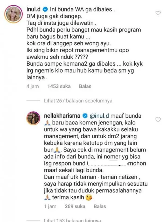 Dituding Tak Menganggap Inul Daratista, Nella Kharisma Beri Penjelasan