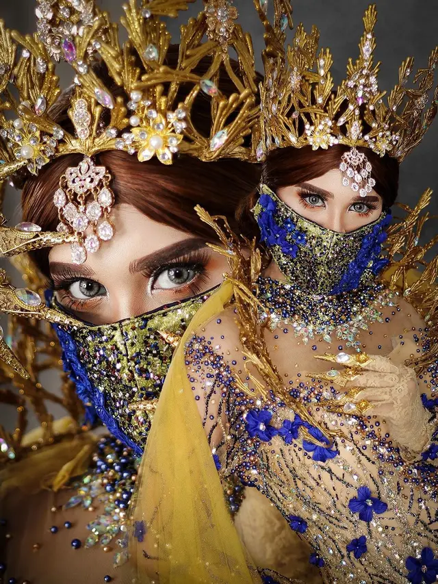 6 Gaya Pengantin Wanita Pakai Masker Unik Saat Menikah di Tengah Corona