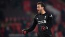 Pemain Liverpool dengan koleksi waktu bermain paling sedikit pada musim ini adalah Adrían, yaitu 90 menit. Meskipun begitu, kiper asal Spanyol tersebut mampu membayar kepercayaan Jurgen Klopp dengan melakukan clean sheet. (AFP/Shaun Botterill)