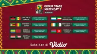 Jadwal Piala Afrika 2022 Matchday 3 Mulai 18 - 21 Januari 2022 di Vidio. Sumber foto (dok.vidio)