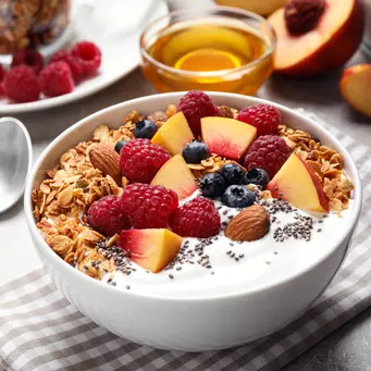 Resep Coconut Yogurt Bowl dengan Topping Nutty./Copyright depositphotos.com/newafrica