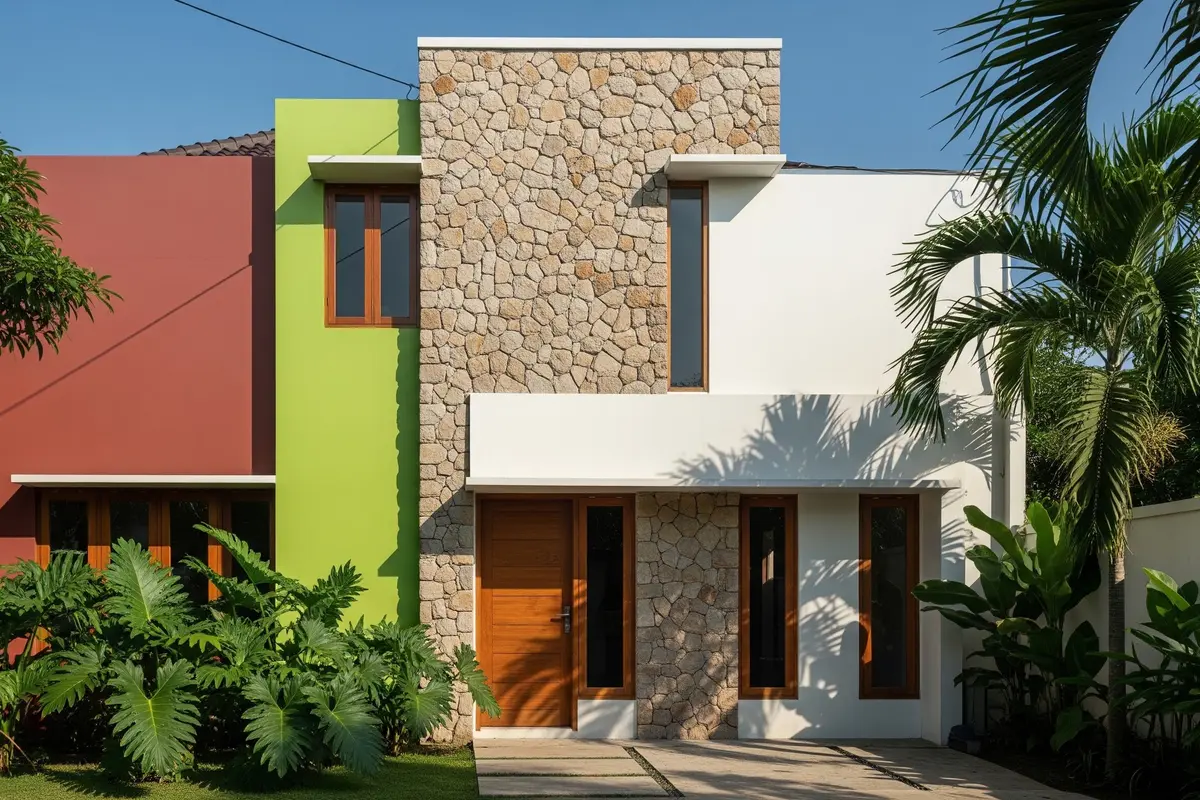 Inspirasi Fasad Rumah dengan Dinding Maju-Mundur agar Tidak Monoton/AI Generated