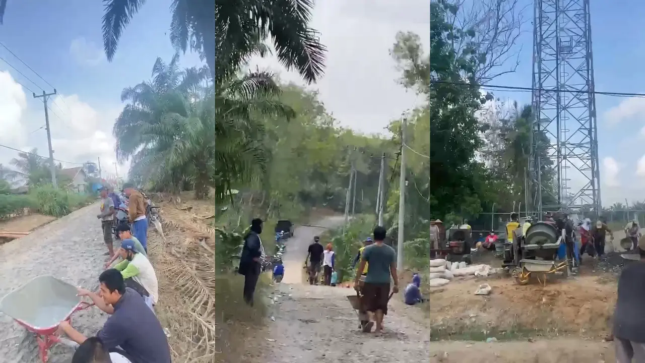Jalan rusak di Way Kanan