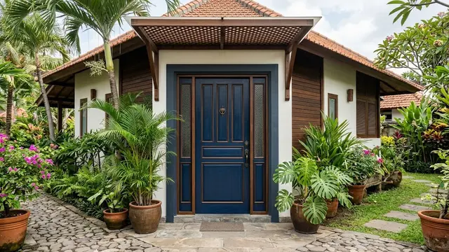 Warna Cat Pintu Kayu yang Bagus dan Awet untuk Rumah Tropis/AI Generated