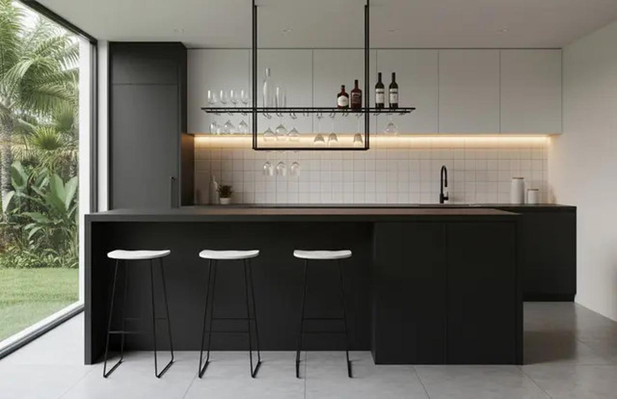 7 Model Dapur Bartender Minimalis, Desain Stylish yang Praktis untuk Rumah Modern 2025