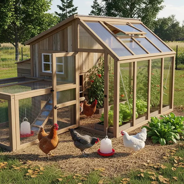 Desain Kebun Ayam yang Menyatu dengan Kandang