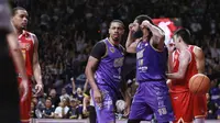 CLS Knights Indonesia berhasil menundukkan Singapore Slingers pada gim 4 final ASEAN Basketball League, di GOR Kertajaya, Surabaya, Sabtu (11/5/2019). (Media CLS)