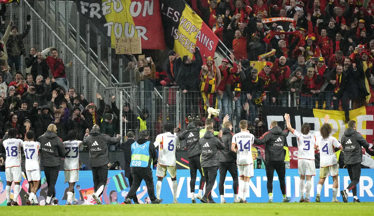 Sebelum mengalahkan Jerman, mereka sukses melumat Swedia 3-0 dalam Kualifikasi EURO 2024. (AP Photo/Martin Meissner)