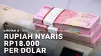 Nilai tukar rupiah terhadap dolar Amerika Serikat terus mengalami tekanan. Nyaris berada di level Rp18 ribu per dolar AS.