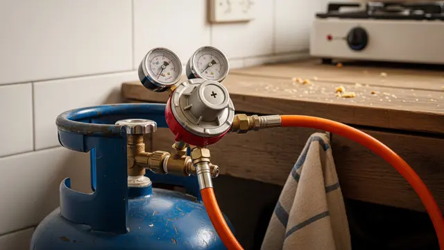 cara memperbaiki regulator gas yang mampet (AI Generated)