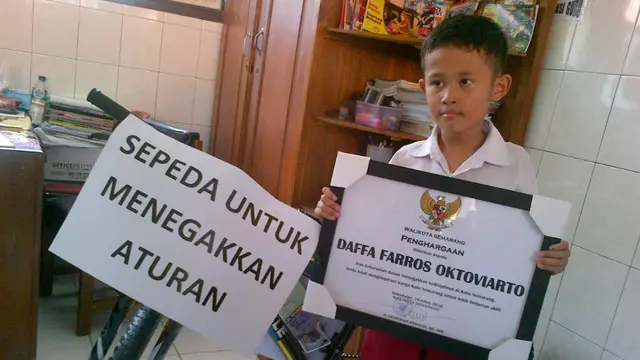 Bocah Penghadang Motor Tagih Helm pada Wali Kota Semarang