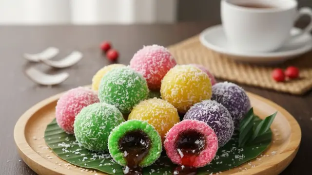 Ilustrasi Klepon Warna-Warni/Gemini AI