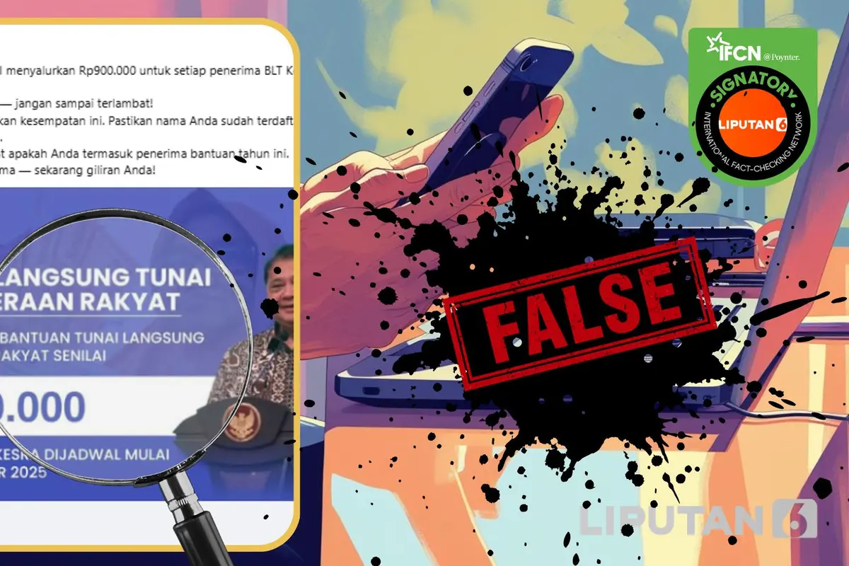 Tangkapan layar klaim link pendaftaran BLT Kesejahteraan Rakyat