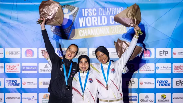 Rajiah Sallsabillah merebut emas untuk Indonesia di Piala Dunia Panjat Tebing 2023