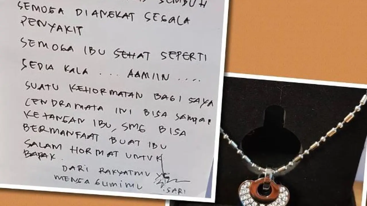 Sakit Kanker Darah, Ani Yudhoyono Diberi Kalung Cantik