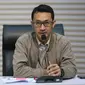 Juru Bicara Komisi Pemberantasan Korupsi (KPK), Budi Prasetyo memberi keterangan terkait Operasi Tangkap Tangan (OTT) Bupati Tulungagung, Gatut Sunu Wibowo, di Gedung Merah Putih Komisi Pemberantasan Korupsi, Jakarta, Sabtu (11/4/2026). (Liputan6.com/Helmi Fithriansyah)