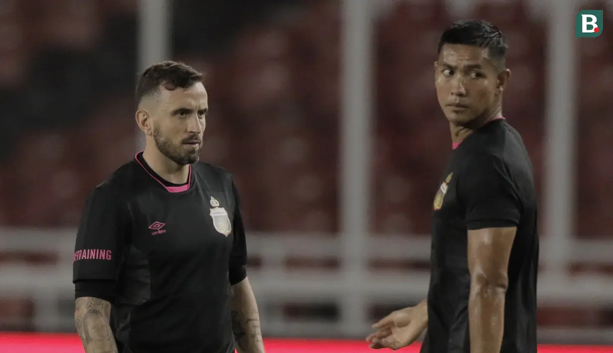 Gelandang Bhayangkara FC, Paulo Sérgio, saat latihan jelang laga perdana Liga 1 di SUGBK, Jakarta, Kamis (22/3/2018). Bhayangkara FC akan berhadapan dengan Persija. (Bola.com/M Iqbal Ichsan)