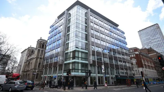 Kantor Cambridge Analytica di London, Inggris (Kirsty O’Connor/PA via AP PHOTO)
