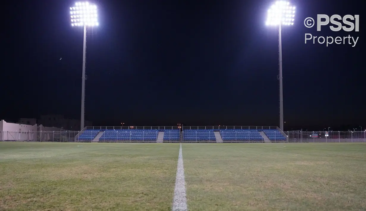 Kondisi tempat latihan Timnas Indonesia untuk Kualifikasi Piala Dunia 2024 melawan Bahrain yang berada di Hamad Town Youth & Sports Ground, Minggu, 6 Oktober 2024. (Dok. PSSI)