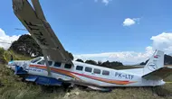 Pesawat Asian One Tergelincir di Bandara Bilorai Papua, Semua Penumpang Selamat
